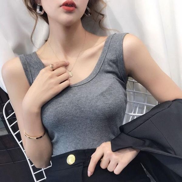 women's tanks & camis women spring summer style tank lady casual slim low-cut collar sleeveless tees shits zz0152, White
women's tanks & camis women spring summer style tank lady casual slim low-cut collar sleeveless tees shits zz0152, White