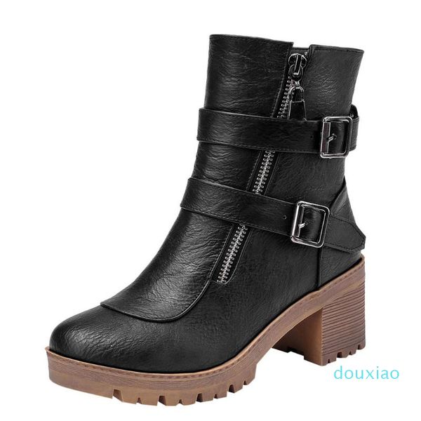 boots ankle women platform high heels women's buckle shoes thick heel short boot ladies plus size drop 10, Black
boots ankle women platform high heels women's buckle shoes thick heel short boot ladies plus size drop 10, Black