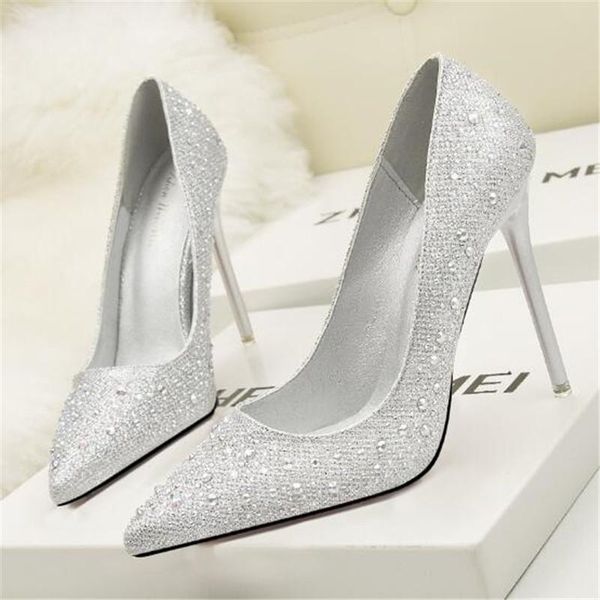 fashion women pumps classic sequined shallow high heels pointed 10cm wedding shoes party dress, Black
fashion women pumps classic sequined shallow high heels pointed 10cm wedding shoes party dress, Black