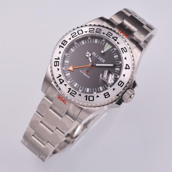 wristwatches 40mm sapphire automatic men's watch gmt function date cyclops oyster bracelet steel bezel insert sliding lock, Slivery;brown
wristwatches 40mm sapphire automatic men's watch gmt function date cyclops oyster bracelet steel bezel insert sliding lock, Slivery;brown