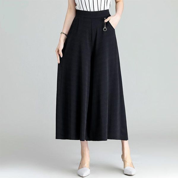 women's pants & capris loose wide-legged cool thin culotte elastic high waist wide leg, Black;white
women's pants & capris loose wide-legged cool thin culotte elastic high waist wide leg, Black;white