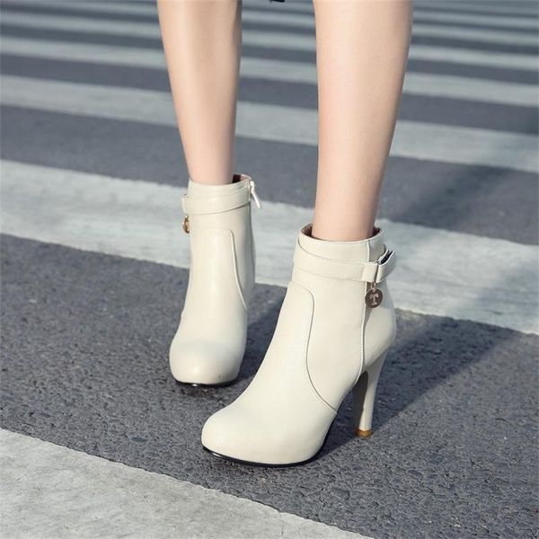 boots 19 high heeled shoes waterproof platform thin women's autumn and winter pointed big small 44, Black
boots 19 high heeled shoes waterproof platform thin women's autumn and winter pointed big small 44, Black