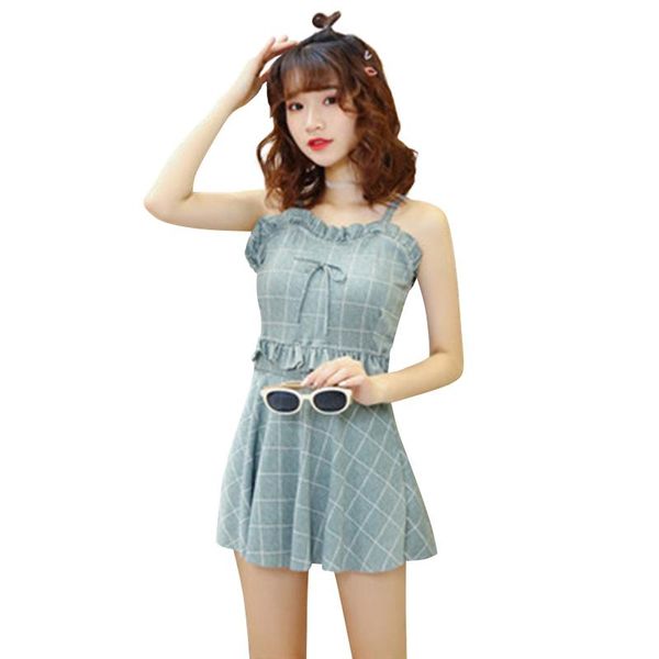 swimsuit women's skirt-style one-piece conservative student's small breasts gathered cover the belly, thin and fresh korean suits
swimsuit women's skirt-style one-piece conservative student's small breasts gathered cover the belly, thin and fresh korean suits