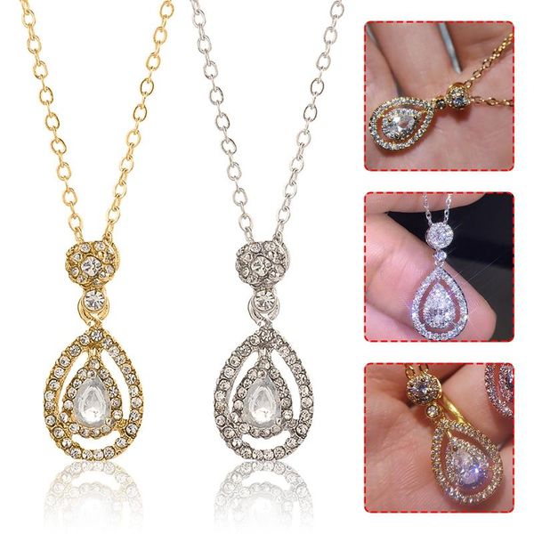 pendant necklaces 2021 s necklace emulation drops pear shape clavicle elegant fashionable lady accessories, Silver
pendant necklaces 2021 s necklace emulation drops pear shape clavicle elegant fashionable lady accessories, Silver