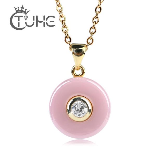 pendant necklaces circle round necklace plus big crystal cz for women rose gold color romantic ceramic jewelry, Silver
pendant necklaces circle round necklace plus big crystal cz for women rose gold color romantic ceramic jewelry, Silver