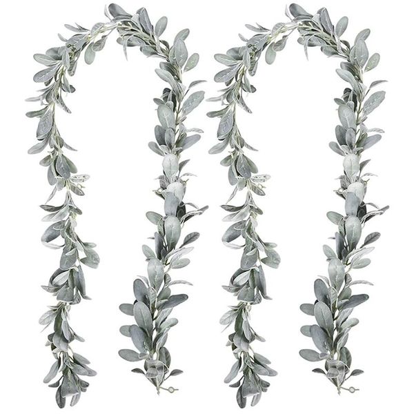 decorative flowers & wreaths 2 pcs artificial flocked lambs ear garland - 6ft/piece soft faux vine greenery and leaves for framhouse mantle
decorative flowers & wreaths 2 pcs artificial flocked lambs ear garland - 6ft/piece soft faux vine greenery and leaves for framhouse mantle