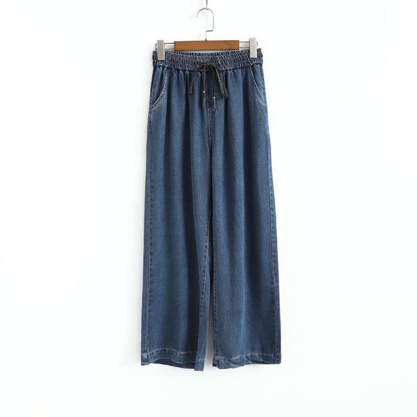 fairynatural ladies lace up wide leg full length pants 2021 loose retro casual elastic waist women autumn spring jeans women's, Blue
fairynatural ladies lace up wide leg full length pants 2021 loose retro casual elastic waist women autumn spring jeans women's, Blue