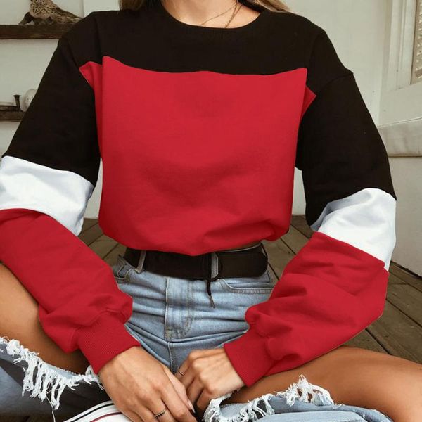 women's hoodies & sweatshirts lace up casual patchwork long sleeve o neck autumn spring women fashion cloth female streetwear pullover, Black
women's hoodies & sweatshirts lace up casual patchwork long sleeve o neck autumn spring women fashion cloth female streetwear pullover, Black