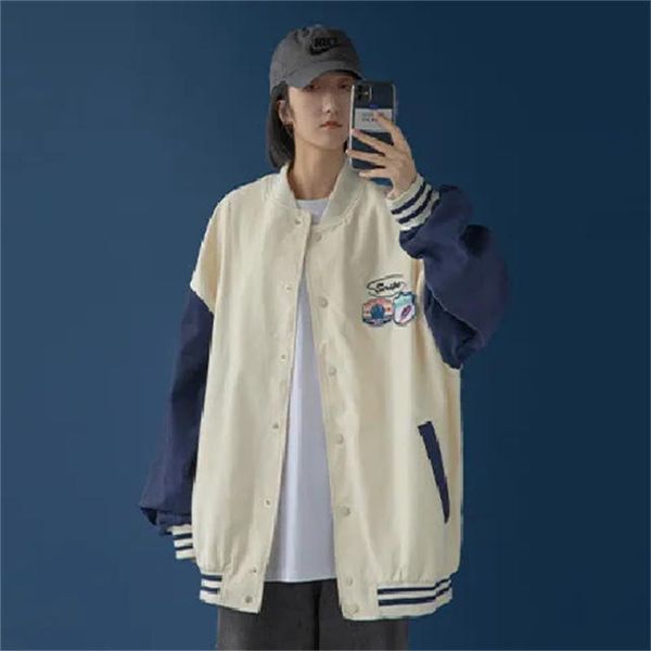 women's jackets stitching baseball uniform jacket women 2021 spring autumn korean version of loose all-match blouse couple trend, Black;brown
women's jackets stitching baseball uniform jacket women 2021 spring autumn korean version of loose all-match blouse couple trend, Black;brown