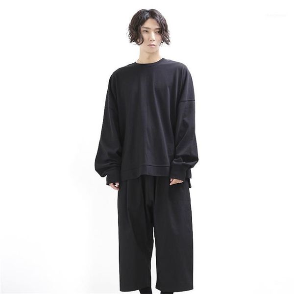 men's pants casual trousers, wide leg culottes, loose, dark and simple trousers, Black
men's pants casual trousers, wide leg culottes, loose, dark and simple trousers, Black