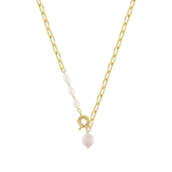 fashion high-end personality pearl necklace simple and exquisite temperament female romantic jewelry gift chains, Silver
fashion high-end personality pearl necklace simple and exquisite temperament female romantic jewelry gift chains, Silver