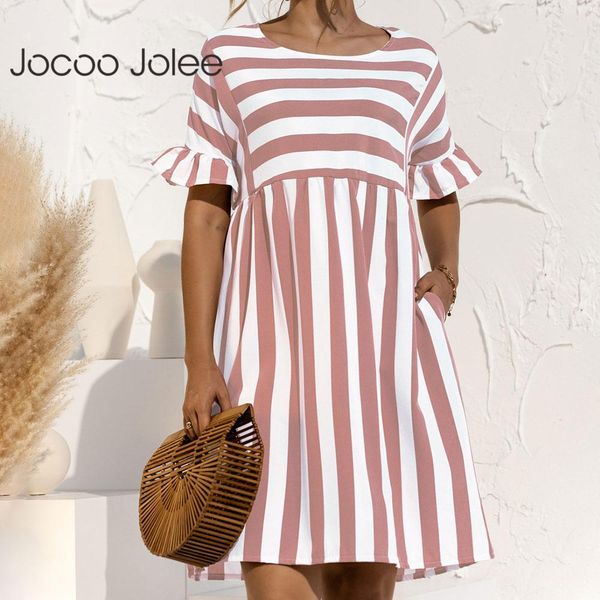 women summer elegant ruffle sleeve striped patchwork a-line dress casual high waist loose pocket beach wear 210428, Black;gray
women summer elegant ruffle sleeve striped patchwork a-line dress casual high waist loose pocket beach wear 210428, Black;gray