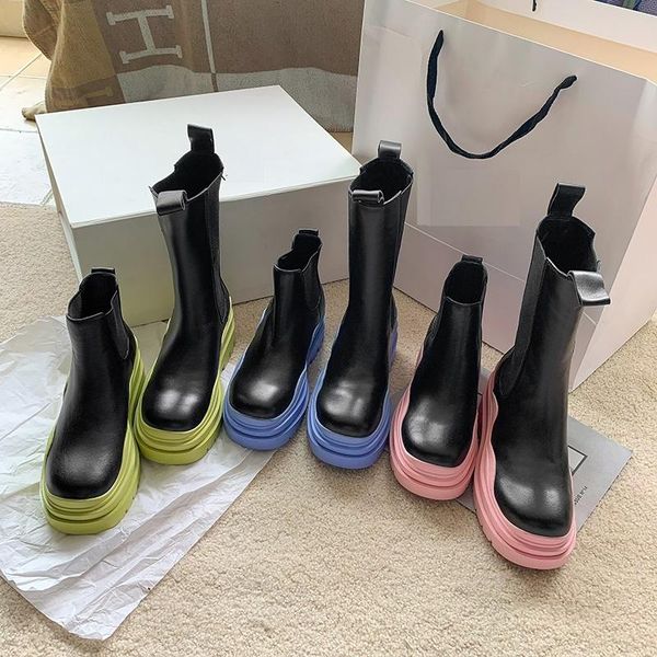 boots mezereon round toe high street platform shoes thick bottom cow leather ankle all-match modern winter for women botas, Black
boots mezereon round toe high street platform shoes thick bottom cow leather ankle all-match modern winter for women botas, Black