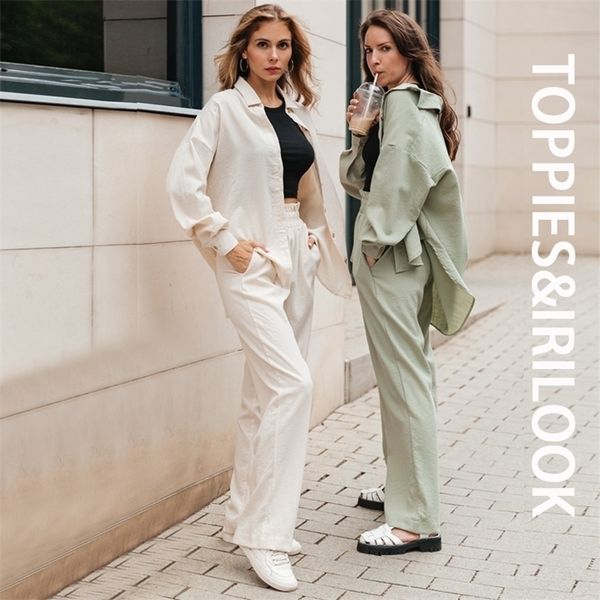 ies women two piece set casual shirt office lady long sleeve blouse chic elastic waist summer trousers pants 220315, White
ies women two piece set casual shirt office lady long sleeve blouse chic elastic waist summer trousers pants 220315, White