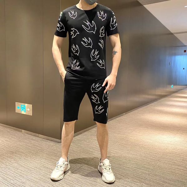 tracksuits tracksuit diamond high-quality selling men's tight brand t-shirt+personalized rhinestone shorts 2-piece set, Gray
tracksuits tracksuit diamond high-quality selling men's tight brand t-shirt+personalized rhinestone shorts 2-piece set, Gray