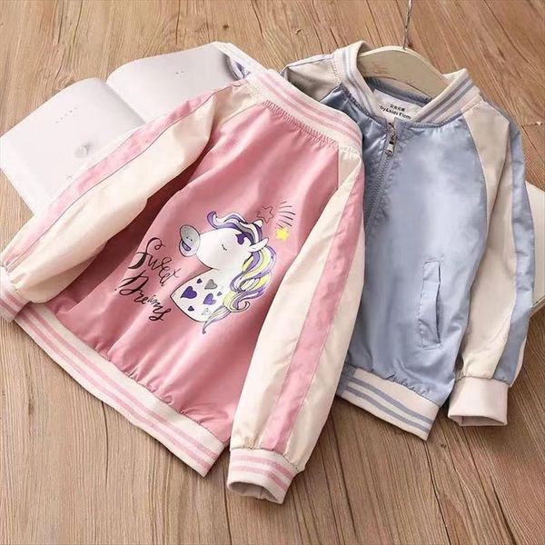 spring autumn girls unicorn jackets outerwear fashion windbreaker cardigan cute kids children clothing, Blue;gray
spring autumn girls unicorn jackets outerwear fashion windbreaker cardigan cute kids children clothing, Blue;gray