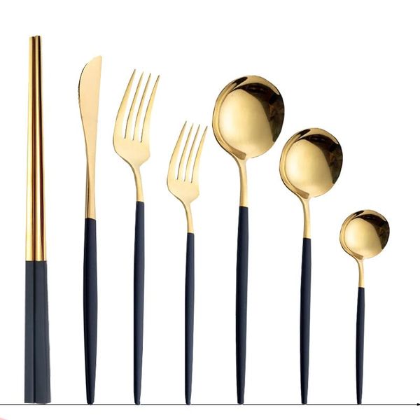 dinnerware sets 7pcs stainless steel covered golden silverware table cutlery kitchen gadget of tableware spoon and fork utensil
dinnerware sets 7pcs stainless steel covered golden silverware table cutlery kitchen gadget of tableware spoon and fork utensil