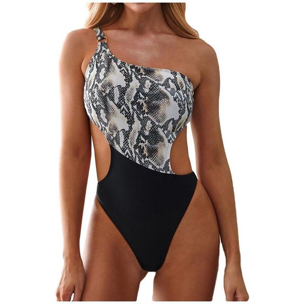 women's swimwear bathing suit serpentine printing push-up padded bra beach bikini one piece female bandeau push up bikinis, White;black
women's swimwear bathing suit serpentine printing push-up padded bra beach bikini one piece female bandeau push up bikinis, White;black