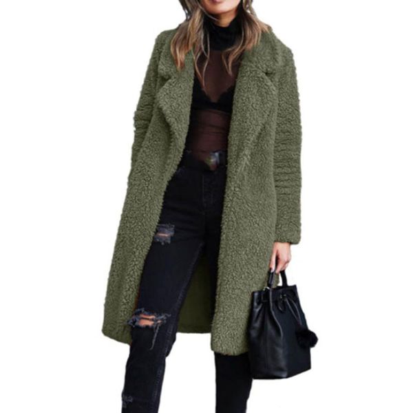 women's wool & blends women winter overcoat lapel raglan sleeves lamb padded coat western style office lady warm jacket manteau en lain, Black
women's wool & blends women winter overcoat lapel raglan sleeves lamb padded coat western style office lady warm jacket manteau en lain, Black