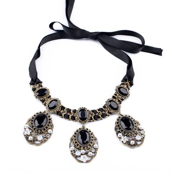 Long Black Ribbon Lace-up Necklace Big Pendant Perfume Women Fashion Vintage Statement Costume Jewelry Chokers, Golden;silver
Long Black Ribbon Lace-up Necklace Big Pendant Perfume Women Fashion Vintage Statement Costume Jewelry Chokers, Golden;silver