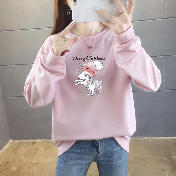 round neck sweater women's spring and autumn 2021 korean version long sleeve tie dyed gray student cartoon printed coat fashion, Black
round neck sweater women's spring and autumn 2021 korean version long sleeve tie dyed gray student cartoon printed coat fashion, Black