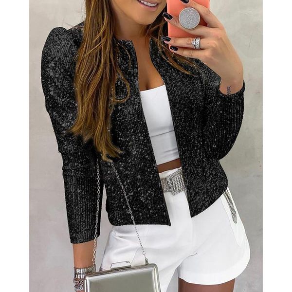 women's suits & blazers spring sj5581v office coats short solid streetwear jackets women long fashion outwear ladies glitter elegant sl, White;black
women's suits & blazers spring sj5581v office coats short solid streetwear jackets women long fashion outwear ladies glitter elegant sl, White;black