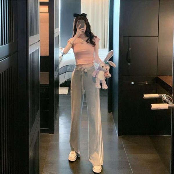 women spring summer elegant 2 piece suit female o-neck solid shirt and striped wide leg pant lady casual slim set e806 women's two pant, White
women spring summer elegant 2 piece suit female o-neck solid shirt and striped wide leg pant lady casual slim set e806 women's two pant, White