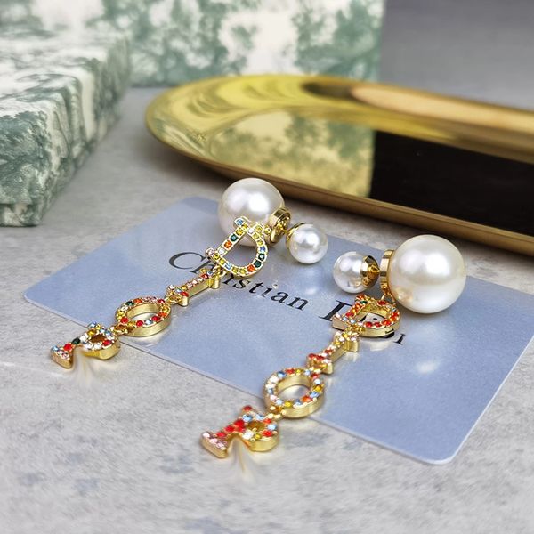 designer jewelry 2021 new letter color earrings long size pearl high version tassel female earrings, Black
designer jewelry 2021 new letter color earrings long size pearl high version tassel female earrings, Black