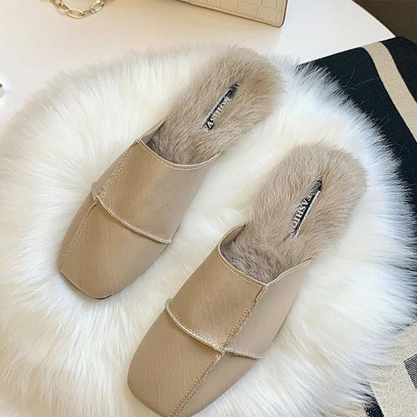 autumn fashion faux fur women slippers ladies pu leather footwear female shoes casual comfortable square toe flats style, Black
autumn fashion faux fur women slippers ladies pu leather footwear female shoes casual comfortable square toe flats style, Black
