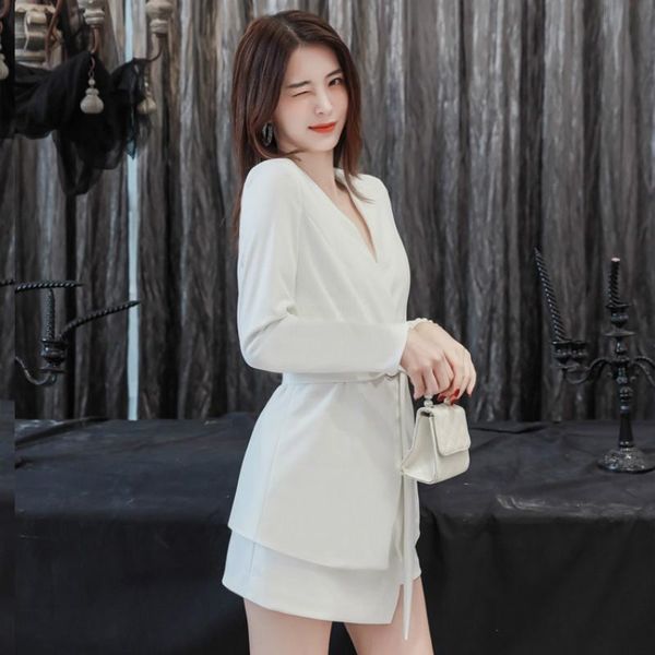 two piece dress 2piece set women fashion temperament suit long sleeve jacket + high waist irregular skirt pants 2, White
two piece dress 2piece set women fashion temperament suit long sleeve jacket + high waist irregular skirt pants 2, White