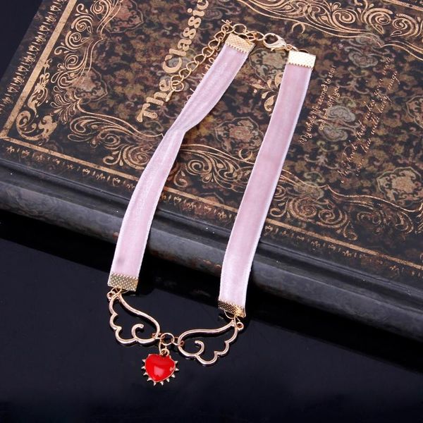 chokers cosplay pendant necklace enamel wing star heart card captor velvet choker, Golden;silver
chokers cosplay pendant necklace enamel wing star heart card captor velvet choker, Golden;silver