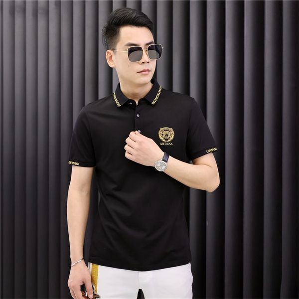 medusa short sleeve men's summer 2021 new polo shirt trend ins fashion brand lapel large breathable t-shirt men, White;black
medusa short sleeve men's summer 2021 new polo shirt trend ins fashion brand lapel large breathable t-shirt men, White;black