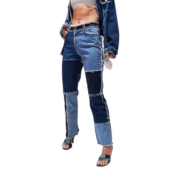 patchwork skinny straight leg jeans woman high waist with pockets color block ladies denim pants blue trousers women's
patchwork skinny straight leg jeans woman high waist with pockets color block ladies denim pants blue trousers women's