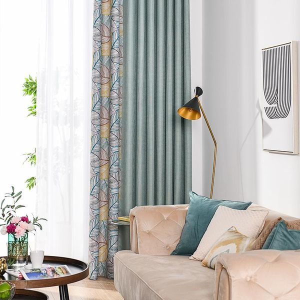 curtain & drapes custom curtains nordic livingroom splice leaf green window cotton bedroom cloth blackout tulle m721
curtain & drapes custom curtains nordic livingroom splice leaf green window cotton bedroom cloth blackout tulle m721