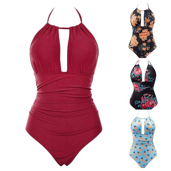 women's one piece swimsuit v neck fashion print tuck tether halter bathing suit bikini (s-xxl) swimwear, White;black
women's one piece swimsuit v neck fashion print tuck tether halter bathing suit bikini (s-xxl) swimwear, White;black
