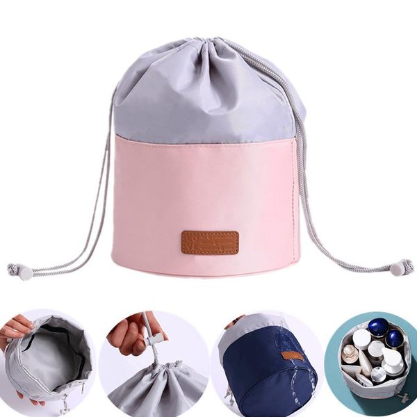 cylinder drawstring cosmetic makeup bag outdoor travel storage toilet pouch waterproof toiletry wash make up bags & cases
cylinder drawstring cosmetic makeup bag outdoor travel storage toilet pouch waterproof toiletry wash make up bags & cases