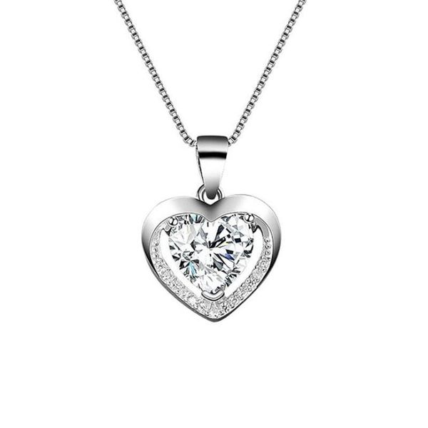 sweet lovely female clavicle chain necklace korean style fashion heart-shaped crystal wedding pendant jewelry necklaces, Silver
sweet lovely female clavicle chain necklace korean style fashion heart-shaped crystal wedding pendant jewelry necklaces, Silver
