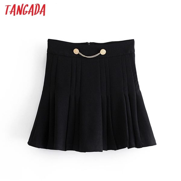 women chain pleated skirts faldas mujer zipper french style female mini skirt je90 210416, Black
women chain pleated skirts faldas mujer zipper french style female mini skirt je90 210416, Black