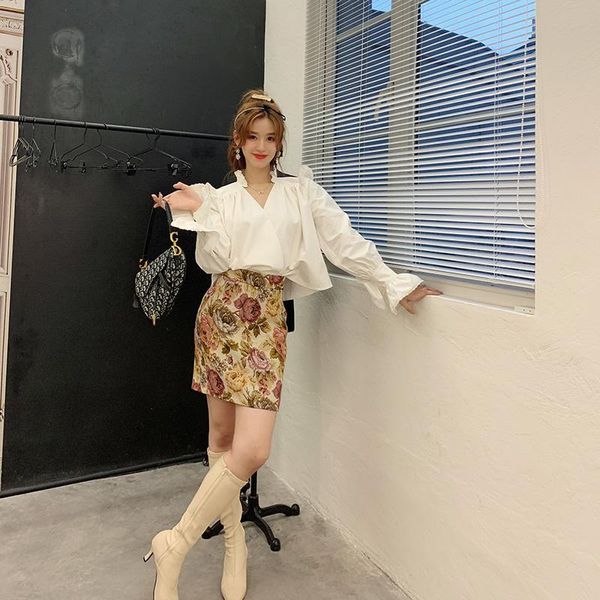 women's blouses & shirts cotton court style shirt french soft design feeling long sleeve white in autumn ugwc
women's blouses & shirts cotton court style shirt french soft design feeling long sleeve white in autumn ugwc