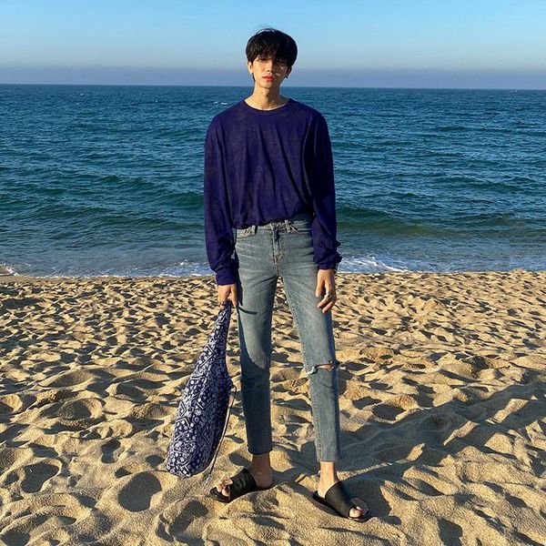 men's jeans men spring streetwear ripped 2021 hole korean fashions straight loose trousers male plus size denim pants w487, Blue
men's jeans men spring streetwear ripped 2021 hole korean fashions straight loose trousers male plus size denim pants w487, Blue
