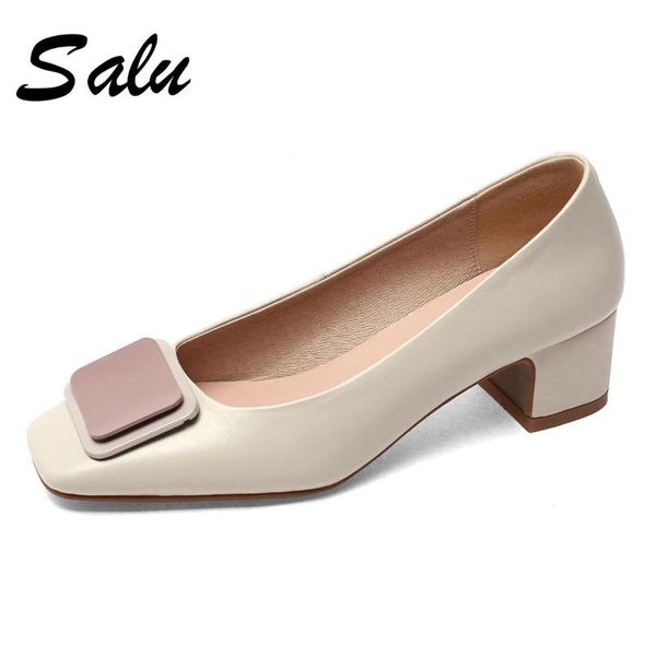 dress shoes salu retro genuine leather loafer women's metal decoration thick heels pumps 2021 quality wedding prom woman, Black
dress shoes salu retro genuine leather loafer women's metal decoration thick heels pumps 2021 quality wedding prom woman, Black