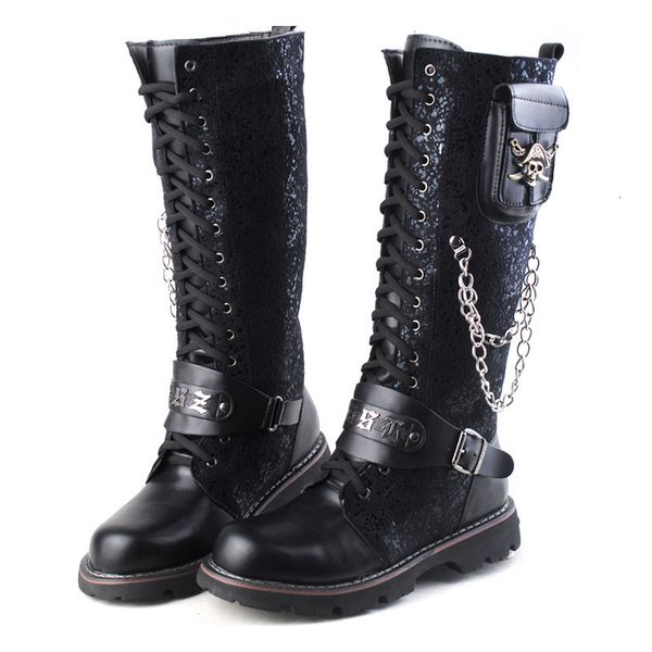boots men's high long locomotive silver, Black 
boots men's high long locomotive silver, Black