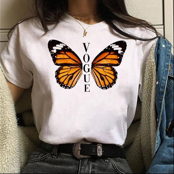 vogue butterfly print summer women t shirts cartoon graphic tee fashion harajuku korean, White
vogue butterfly print summer women t shirts cartoon graphic tee fashion harajuku korean, White