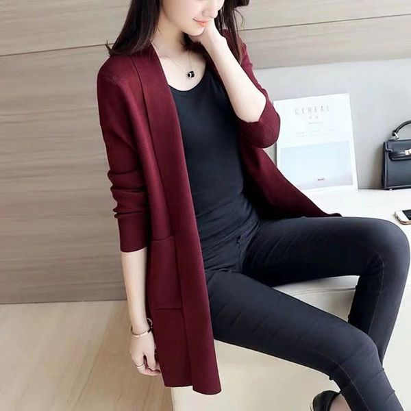 women's jackets 2021 korean style coat loose casual solid color knit cardigan fashion trend long-sleeved, Black;brown
women's jackets 2021 korean style coat loose casual solid color knit cardigan fashion trend long-sleeved, Black;brown