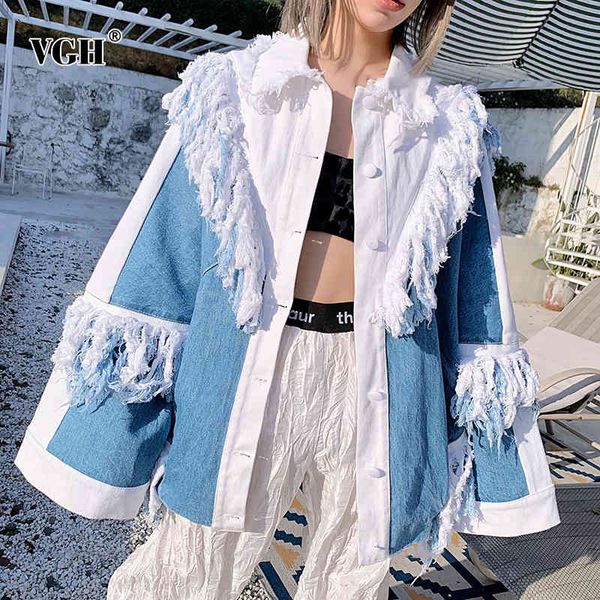 patchwork tassel jackets for women lapel collar long sleeve hit color vintage designer coats female fashion clothes 210507, Black;brown
patchwork tassel jackets for women lapel collar long sleeve hit color vintage designer coats female fashion clothes 210507, Black;brown