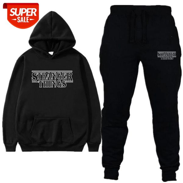 men/ women's tracksuits 2019 autumn winter stranger things print sportswear hoodies+long pants two piece sets female track suit #f00t, Black
men/ women's tracksuits 2019 autumn winter stranger things print sportswear hoodies+long pants two piece sets female track suit #f00t, Black