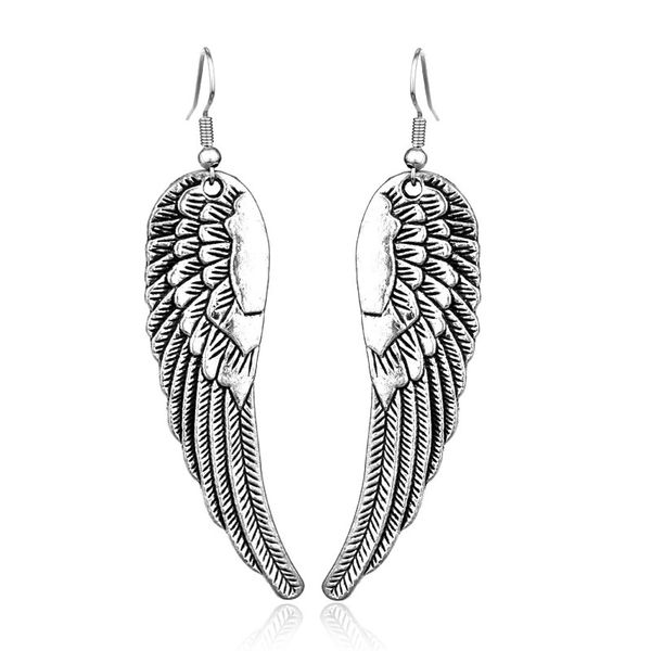 angel's power alloy peacock wing pendant earrings female, Silver
angel's power alloy peacock wing pendant earrings female, Silver