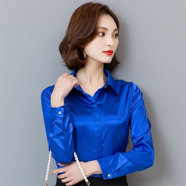 women satin silk long sleeve button-down shirt formal work business silky shiny blouse elegant fashion s-xxl 210607, White
women satin silk long sleeve button-down shirt formal work business silky shiny blouse elegant fashion s-xxl 210607, White