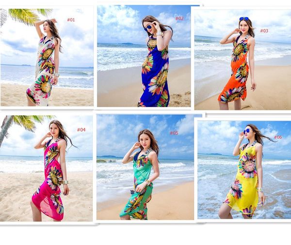 cover women ups floral print pareo dress bohemian sarong chiffon beach bikini wrap swimwear covers scarf shawl brace, White;black
cover women ups floral print pareo dress bohemian sarong chiffon beach bikini wrap swimwear covers scarf shawl brace, White;black