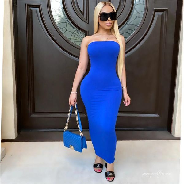 casual dresses strapless off shoulder long maxi dress 2021 women bodycon summer solid party sundress, Black;gray
casual dresses strapless off shoulder long maxi dress 2021 women bodycon summer solid party sundress, Black;gray
